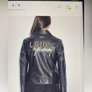 Leather Armani Jacket women